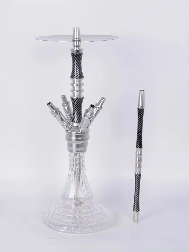 Arab hookah bar new large 60CM double tube carbon fiber alloy pot