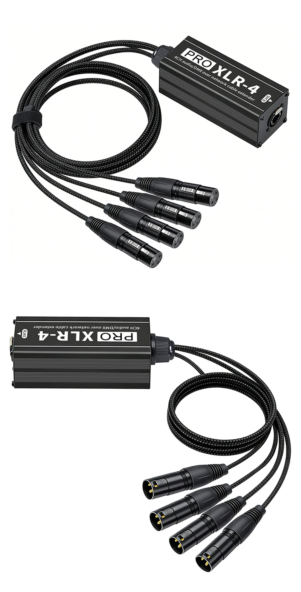 4-Kanal 3-Pin XLR Snake-Kabel Kompakt STP Cat5 Cat6 Cat7 für Bühnenbeleuchtung und Aufnahmestudio Audio-Verlängerungskabel – Detail 3