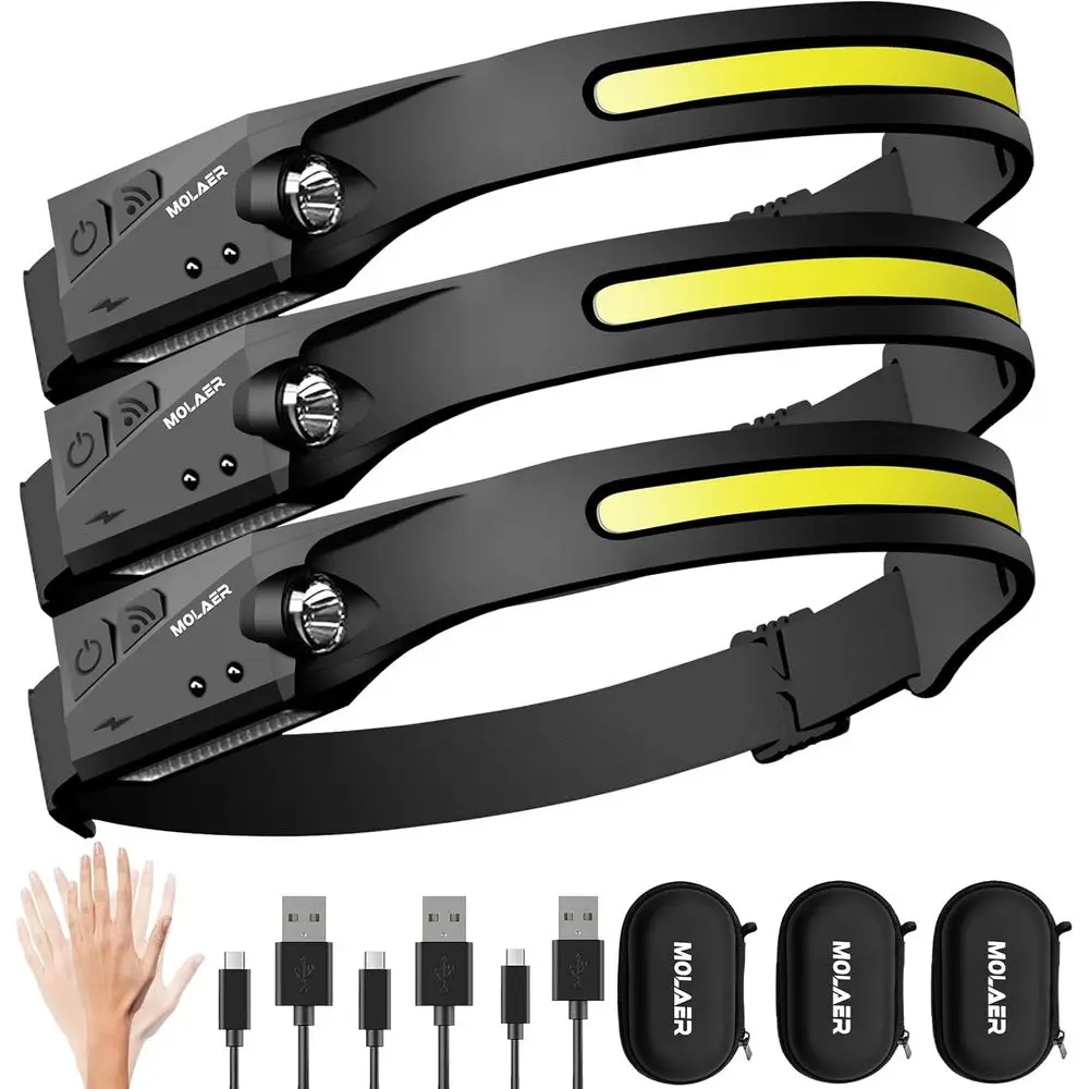 

Rechargeable 230° Wide Beam Motion Sensor LED Lamp, 5 LED Lights for Adults, Bright Outdoor Camping Light