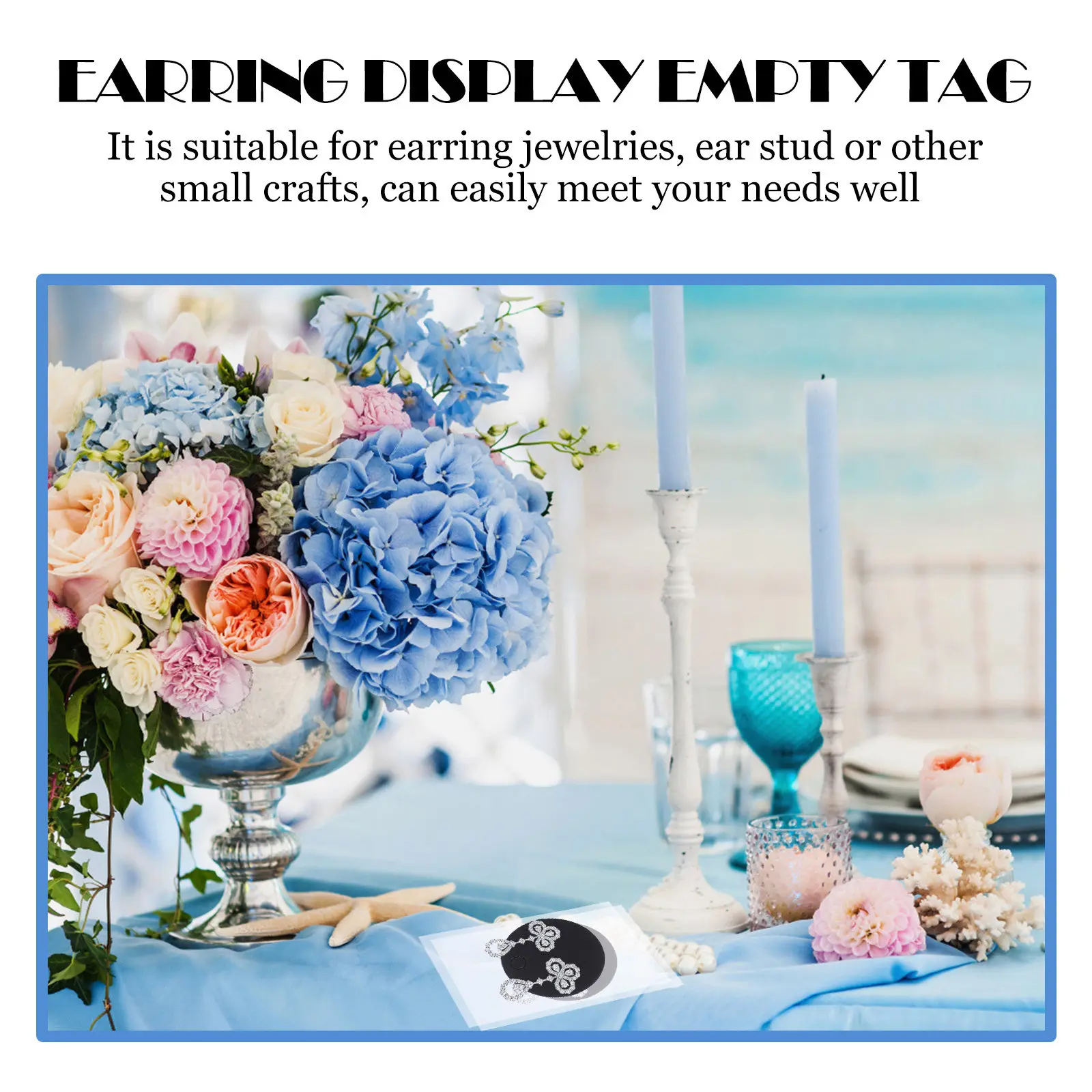 

100Pcs Jewelry Earring Display Cards Premium Cardboard Earring Display Holder Empty Tag for Studs Hoops Ear Jewelry Packaging