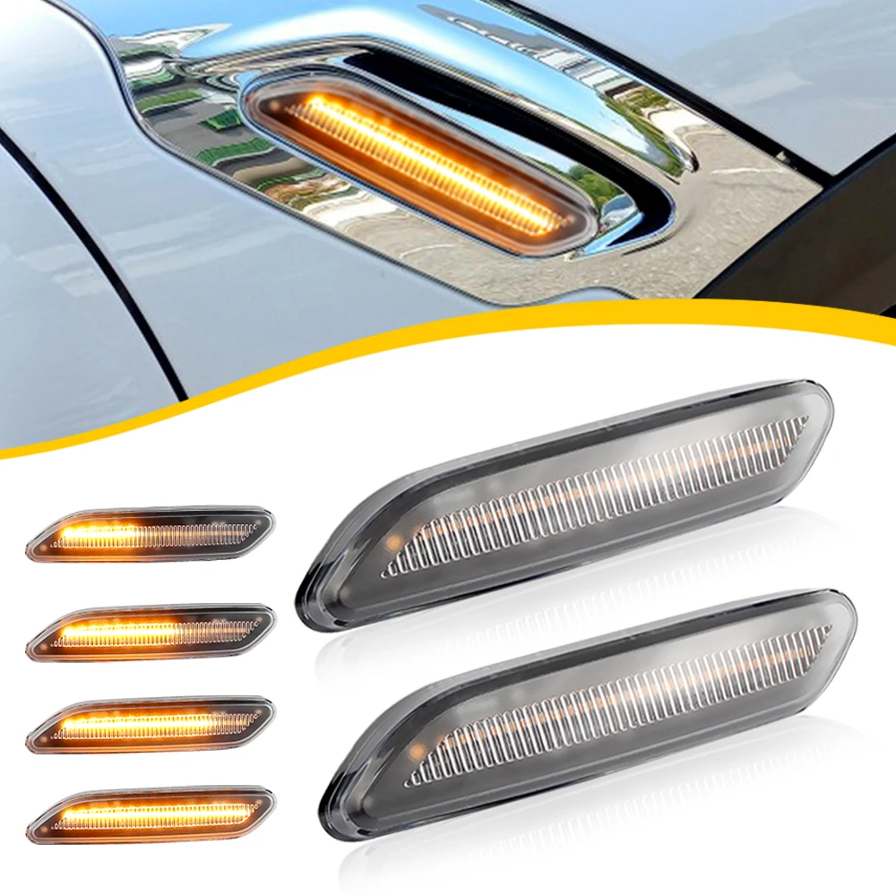 

2PCS Led Dynamic Turn Signal Side Marker Light Sequential Blinker Lamp For MINI R61 Paceman 2012-2017 For R61 Paceman 2012-2017