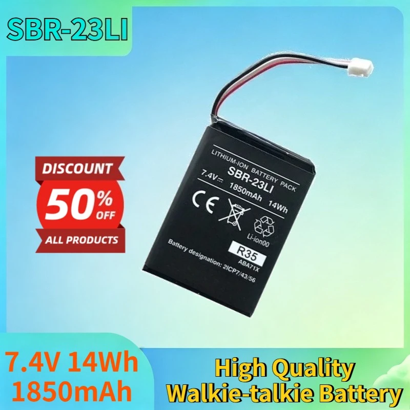

New SBR-23LI 7.4V 14Wh 1850mAh Lithium-ion Battery for Malanshi HX_210 Device Rich Hydrogen High Quality Walkie-talkie Battery