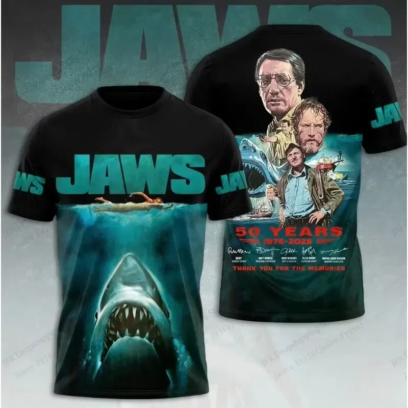 3D-Druck Sport Schnelltrocknend Atmungsaktiv Herren Damen T-Shirt Film Jaws Mode Hip-Hop Street Harajuku Rock Lässig Klassisch Kurz – Detail 7
