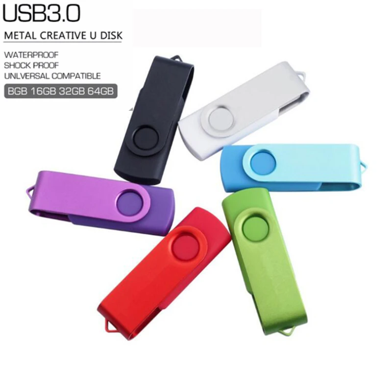 NEW usb flash drive 64G pen drive pendrive флешка 32G metal u disk memoria cel usb 3.0 stick gift for phone /PC/Car/TV free logo