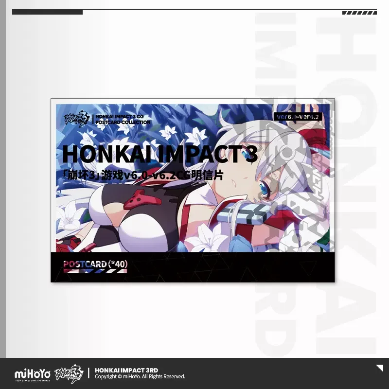 Sunsyea Honkai Impact 3e officiële merchandise miHoYo originele authentieke CG-serie illustratie ansichtkaart 40-delig