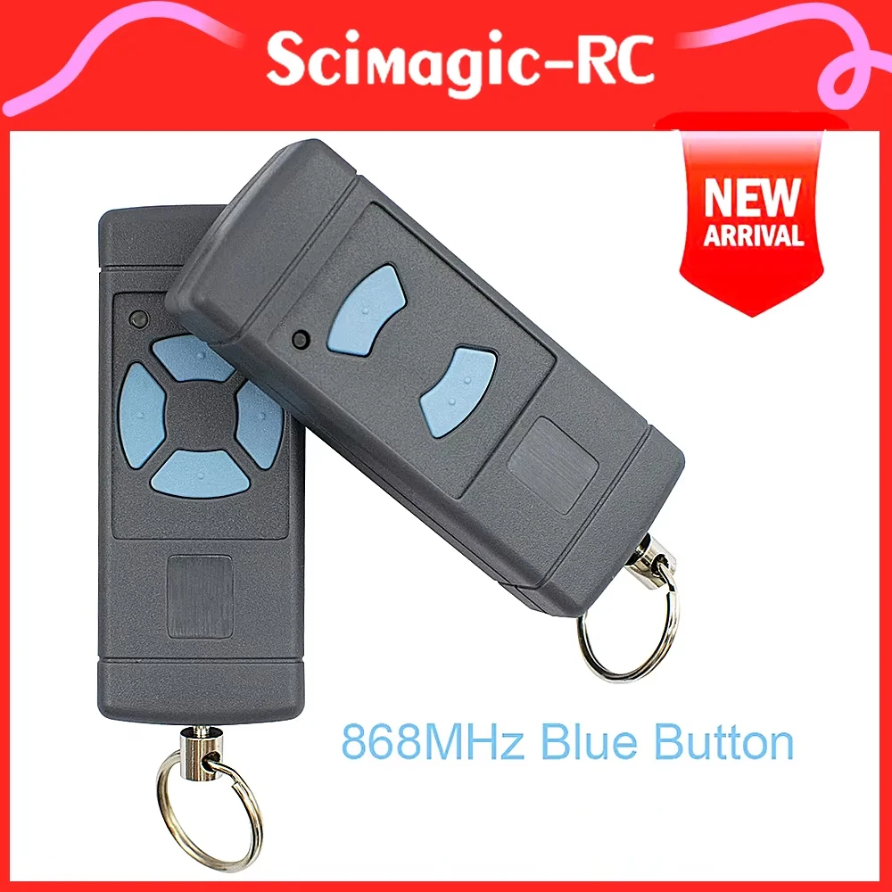 

for HSE2,HSE4,HSM2,HSM4 868MHz Garage Remote Control Keychain Blue Button Hand Transmitter 868.3 MHz Gate Door Opener