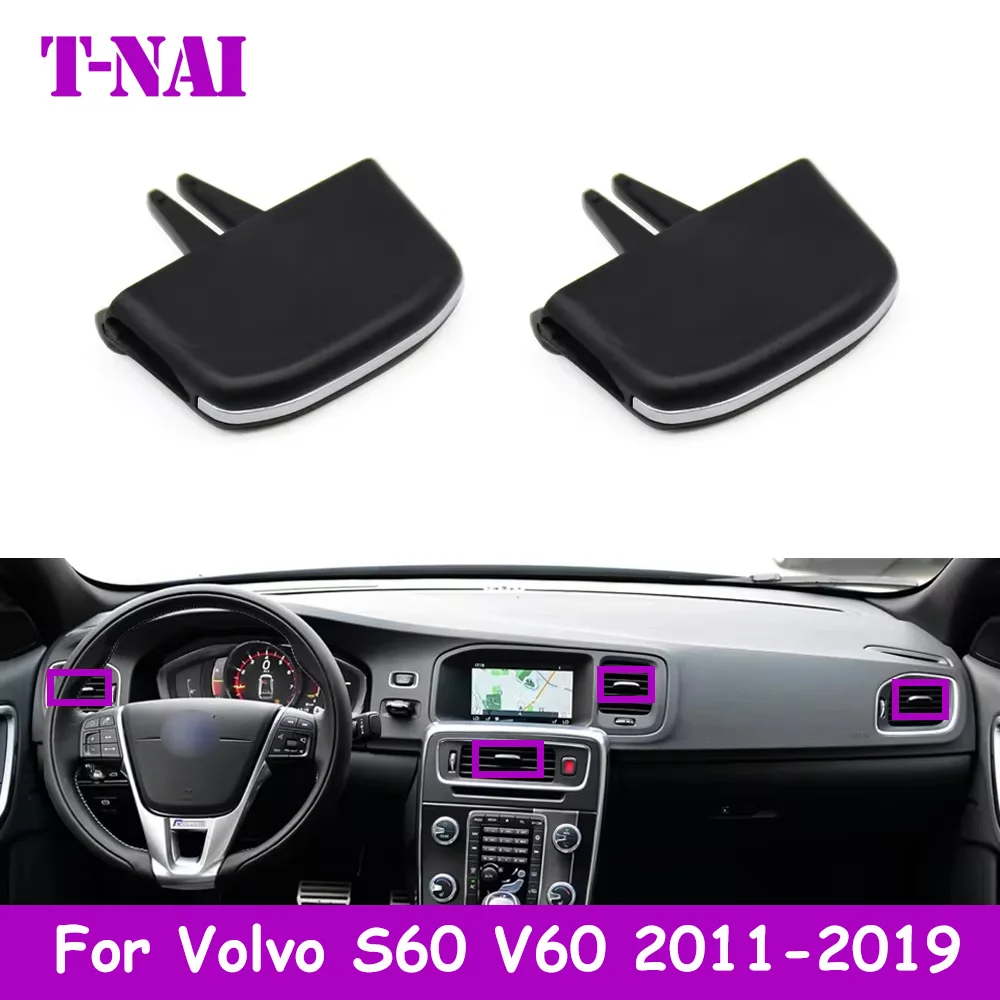 

Car Accessories Front Air Conditioning Air Vent Outlet Tab Clip Slider For Volvo S60 V60 2011 2012 2013 2014 2015 2016 2017 2018