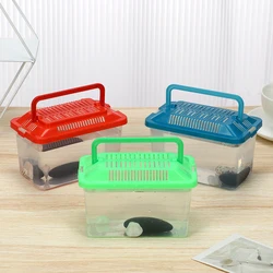 Portable Transparen Feeding Aquarium Pet Products Cage Bowls Goldfish Tank Turtle Tank Hamster Box Small Pets Sand Bath Box