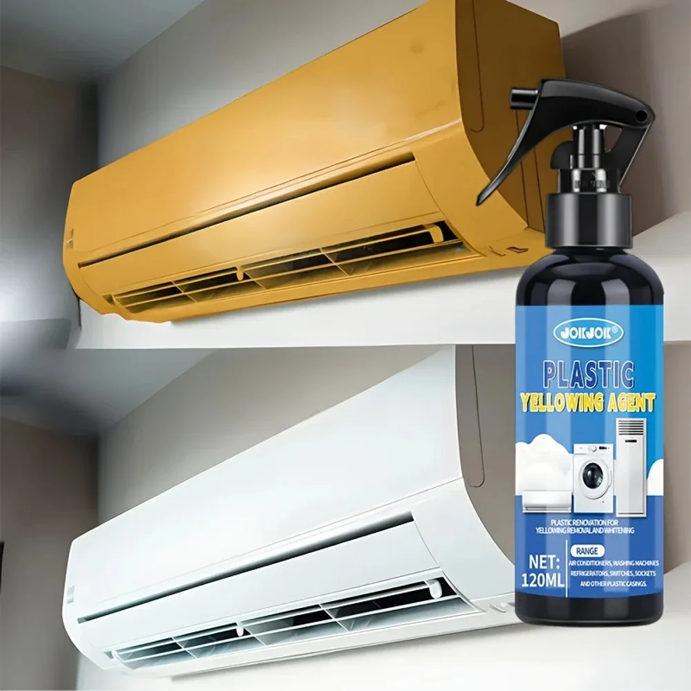 

Multi-functional de-yellowing agent for plastics and air-conditioning repair - for air-conditioning equipment and furnitur