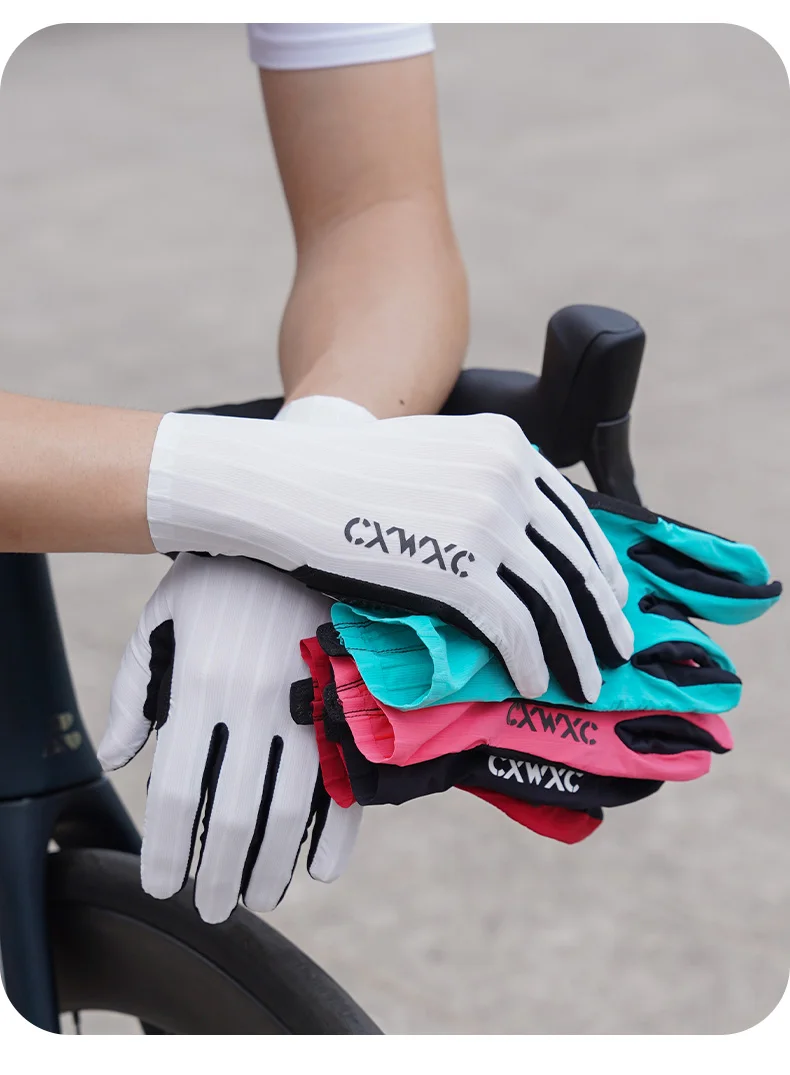 CXWXC Fahrradhandschuhe Vollfinger Fahrrad Sporthandschuhe Herren Damen Touchscreen Atmungsaktiv Fitnessstudio Motorrad Camping Wandern Fäustlinge – Detail 21