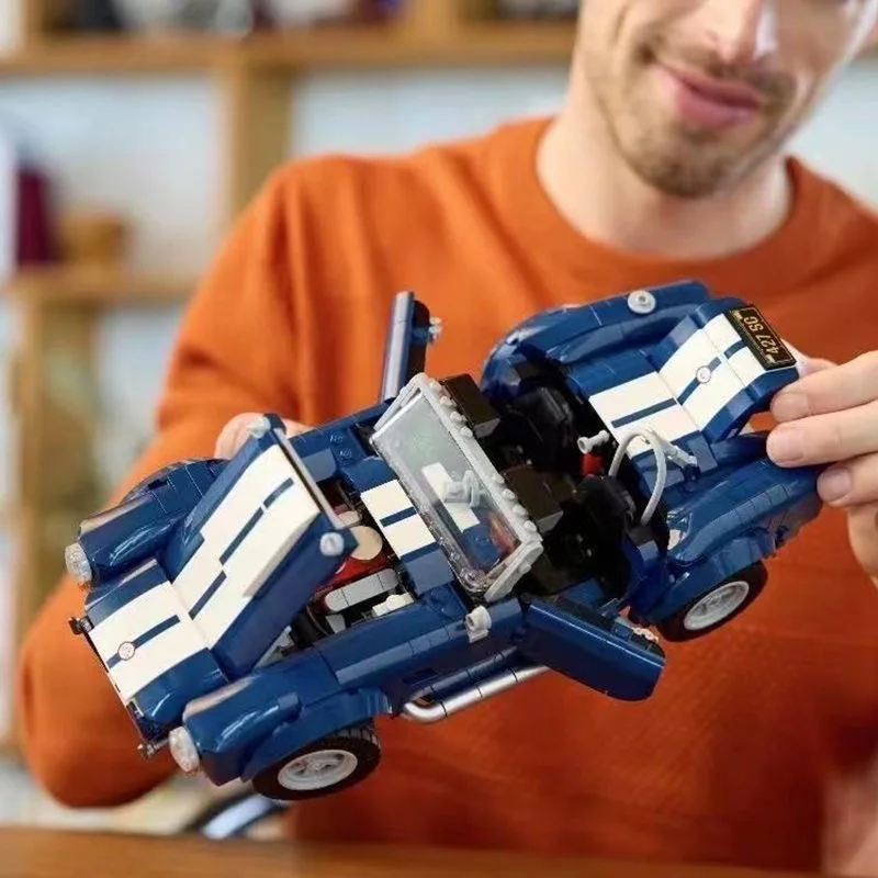 2025 نموذج سيارة لـ 10357 متوافق مع شيلبي كوبرا 427 S/C مركبات السباق اللبنات الطوب اللعب هدية لعيد الميلاد #3