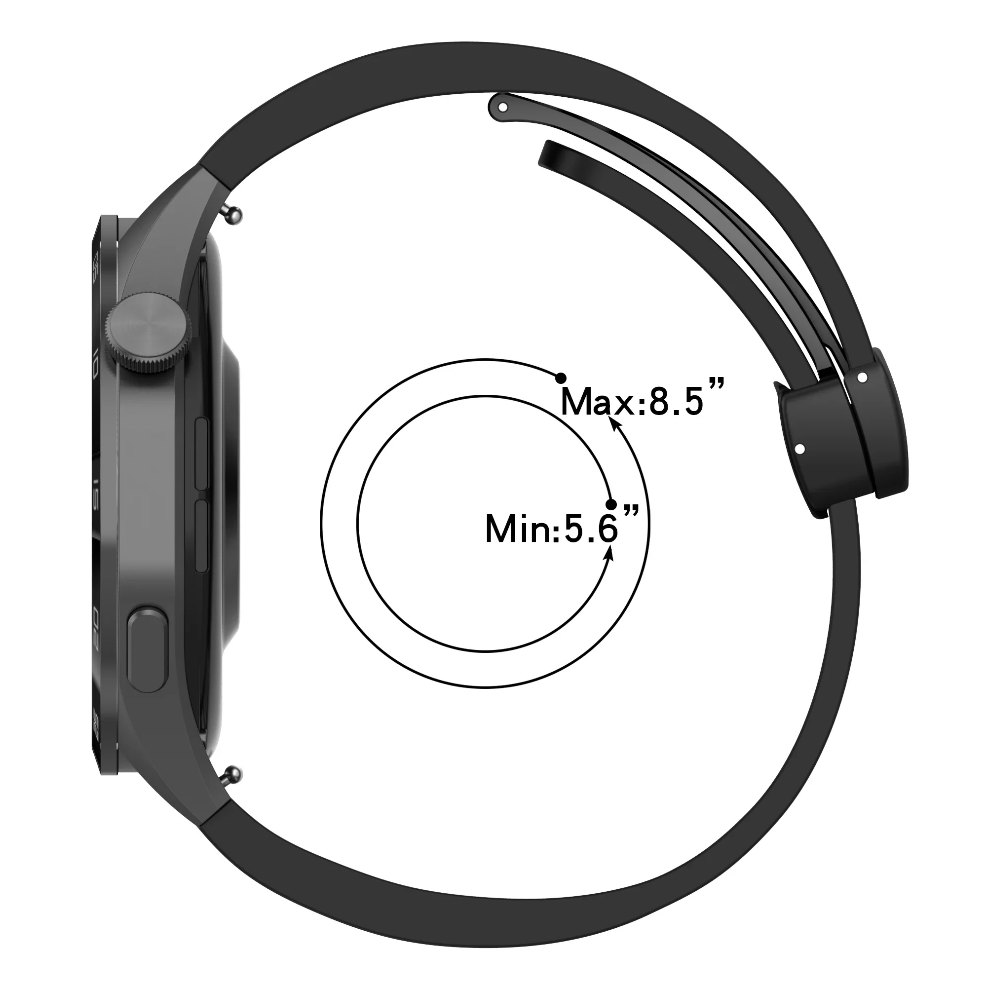 Silicone 22mm Strap for Huawei GT 2 3 4 46mm WristStrap for Huawei Watch3 GT4 GT2/2e Pro Magic2 Ultimate Bracelet Magnetic Band