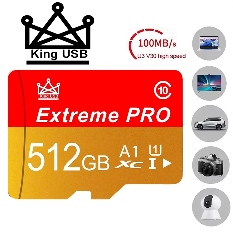 Lightweight Micro TF SD Card 128GB 64GB 32GB SD Cards Memory Card TF Cards UHS-I Shockproof V30 for Smart TV/Phone/PC