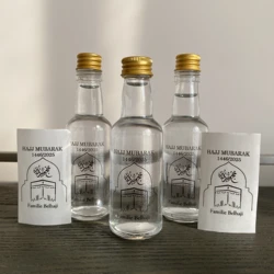 Hajj Mubarak Zamzam Water bottle Stickers Personalized Labels
