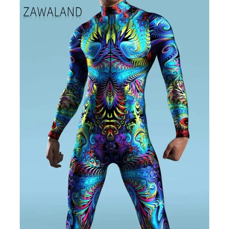 Steampunk 3D Machine Printed Cosplay Costumes Men Elastic Women Jumpsuit Zentai Men For Bodysuit Skinny Halloween Holiday Outfit