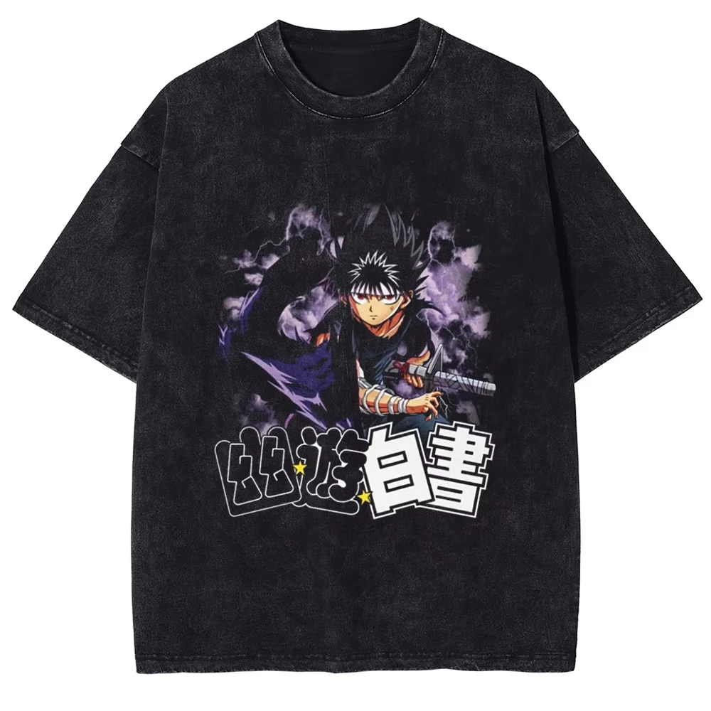 YuYu Hakusho Kurama Anime T-shirt Men Women Cotton Breathable Graphic Print Short Sleeve Harajuku Otaku Streetwear Top Hot Sale