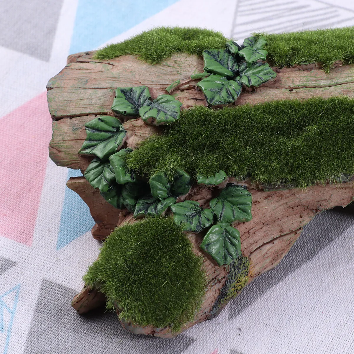 1Pcs Turtle Climbing Hill Resin Rockery Flocking Bark Reptile Habitat Cave Aquarium Fish Tank Decoration for Small Lizard Gecko