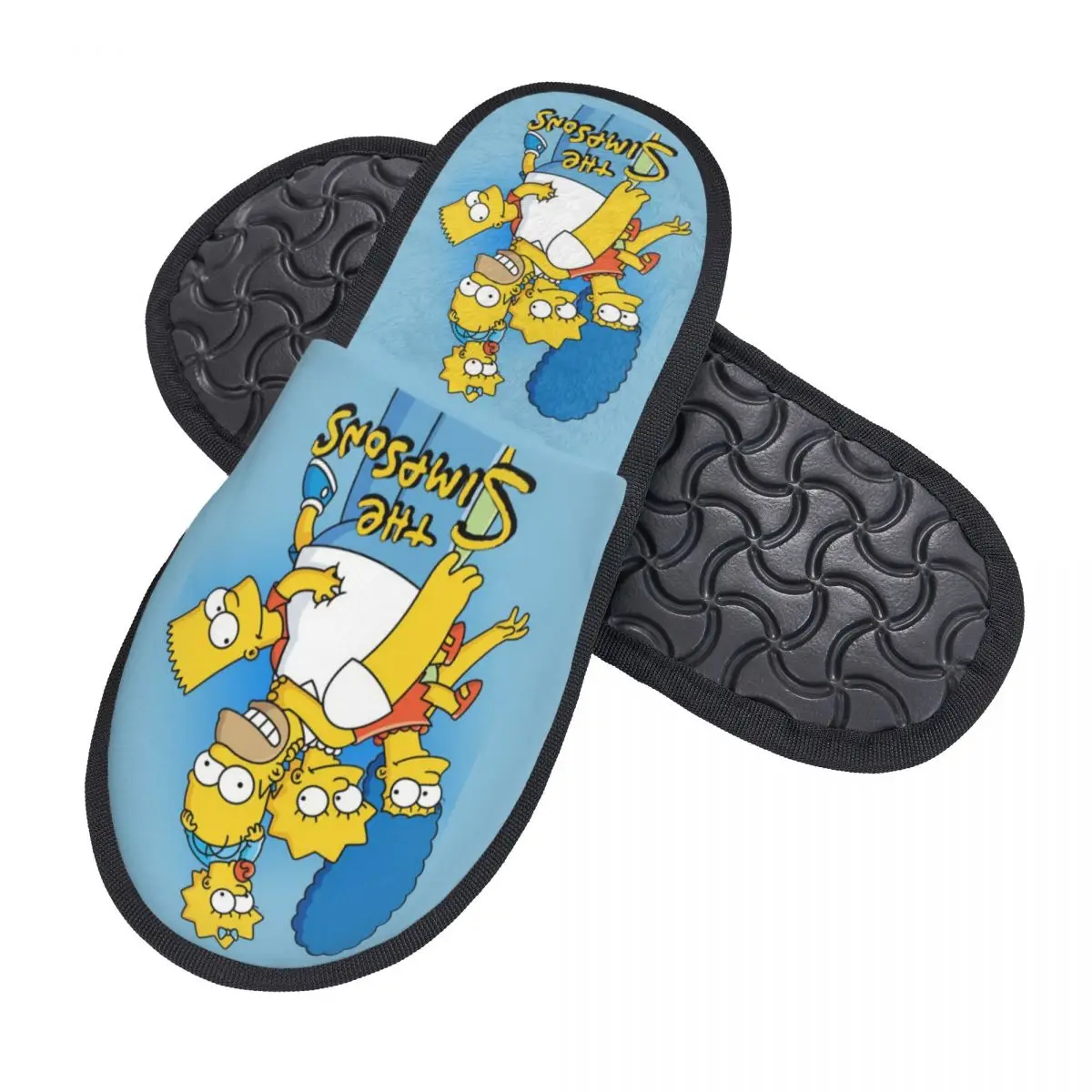 Custom The Simpsons TV Show Guest Slippers for Spa Women House Slipper