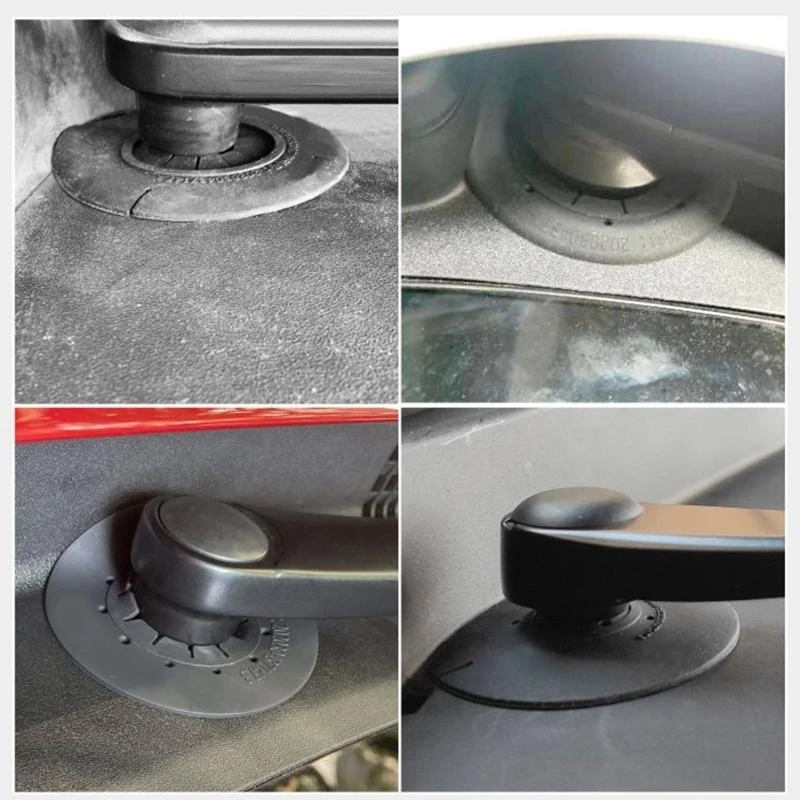 P5ED 2Pcs Universal Car Wiper Arm Bottom Hole Protective Cover Windshield Wiper Sleeve Wiper Hole Dustproof Cover
