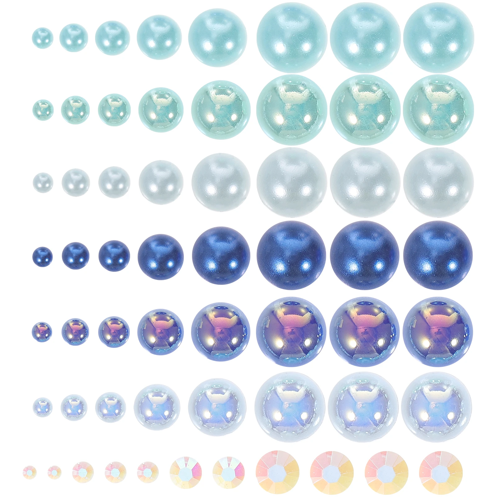 

Resin Pearl Nail Decals Beautiful Colorful Design Excellent Texture DIY Nail Art Manicure Supplies Easy Use Home Salon Practical