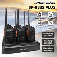 6-Pack Baofeng Walkie Talkie BF-888S PLUS 16CH 3-5km Long Range with Multi-unit Charging Portable Handheld Radio BF-888S Upgrad
