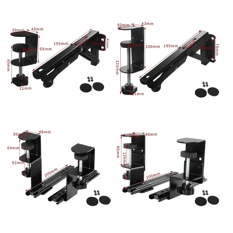 

2 упаковки складных/раздвижных кронштейнов для компьютерного стола, поддержка удлинительной пластины для дома