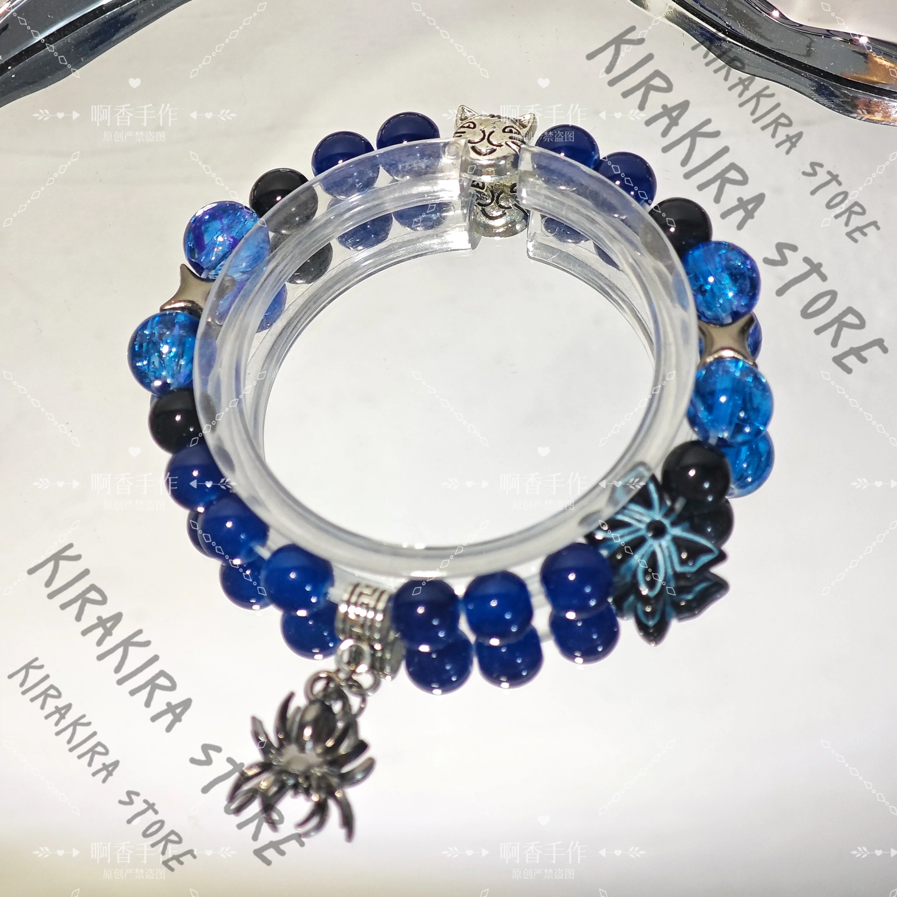Aesop Carl Embalmer Impression Hand Chains Bead Bangle Identity Ⅴ Coloured Glaze Chain Bracelet Cosplay Christmas Present