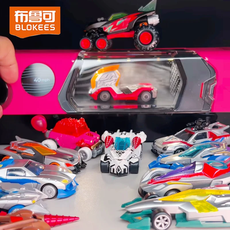 Blokees Ultraman Model Car C04 Blind Box Building Block Car Blokees Wheels Car Assembly Model Gifts Genuine in stock