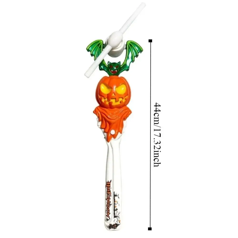 Nieuwigheid elektrische lichtgevende windmolen grappige schedel spook pompoen heks roterende windmolen multifunctioneel compact toverstaf speelgoed