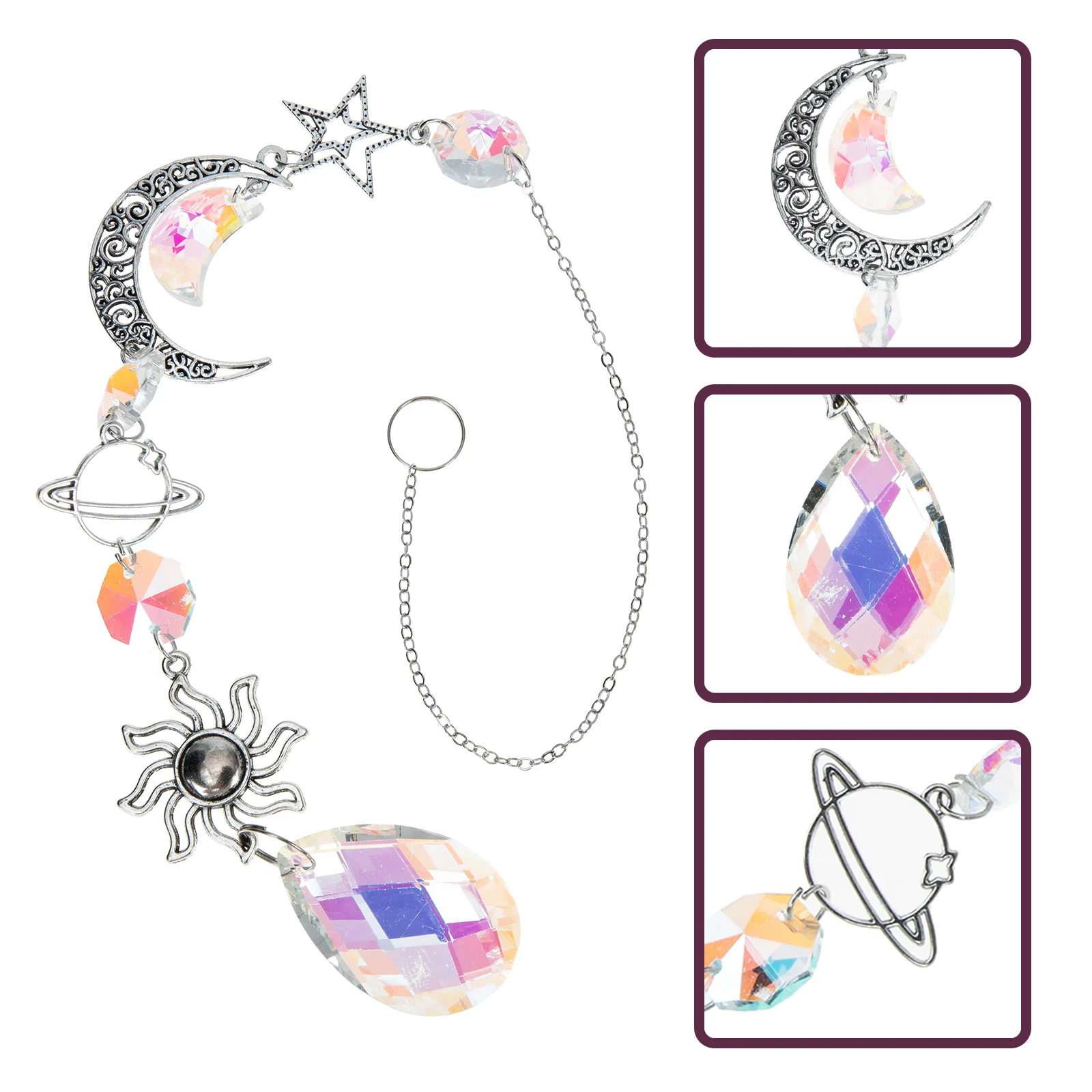 

Crystal Glass Suncatcher Hanging Ornament for Window Home Garden Decoration Sun Catcher Indoor Outdoor Rainbow Maker Decor