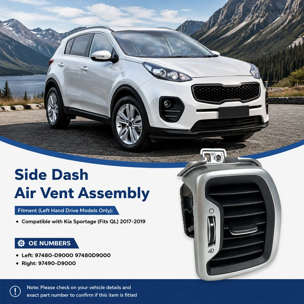 For Kia Sportage QL 2017 2018 2019 Car Side Dashboard AC Air Conditioning Vents Outlet Grille 97480-D9000, 97490-D9000