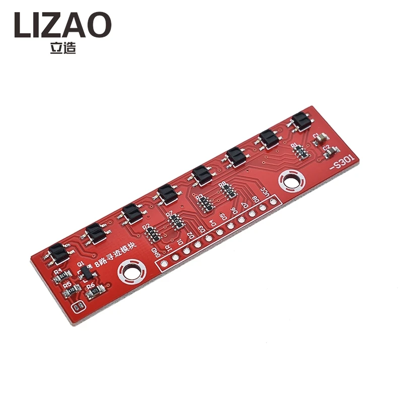 LIZAO 8 Channel Infrared Tracking Sensor Module, 8bit Infrared Detection Hunt Module High Precision Line Finder for Arduino