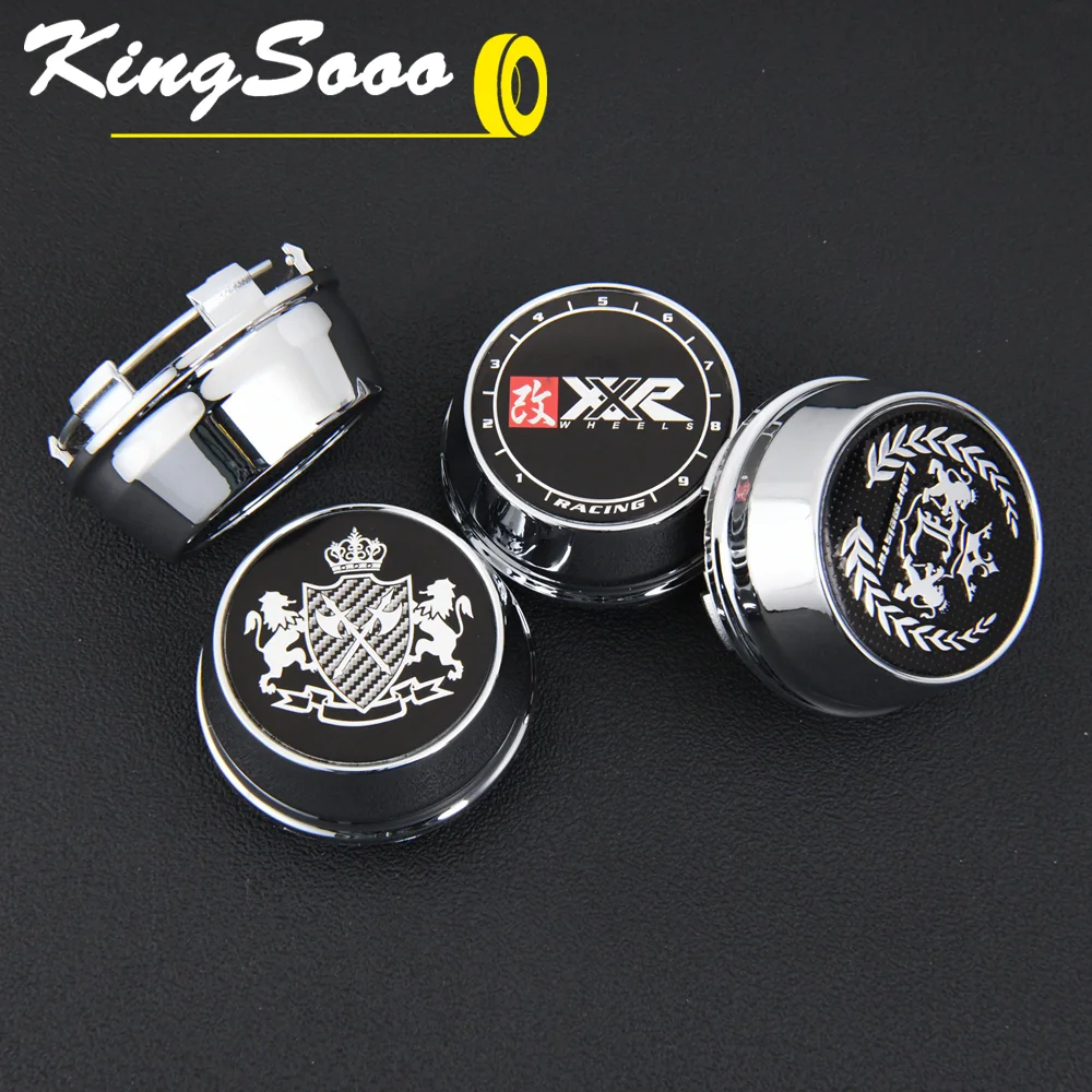 4PCS JDM Rim Cap 61mm Clip Sport Wheel Cap XXR Racing Emblem Sticker VIP LEHR MEISTER Wheel Center Cap Hub Cover Cap