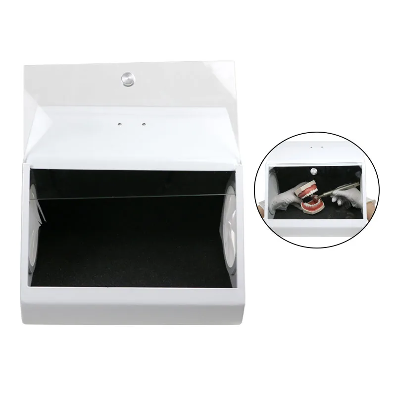 GREATLH Dental Dust Collector Grinding Polishing Box Lapping Protector Sandblasting Dust-proof Case Dental Supplies Instrument