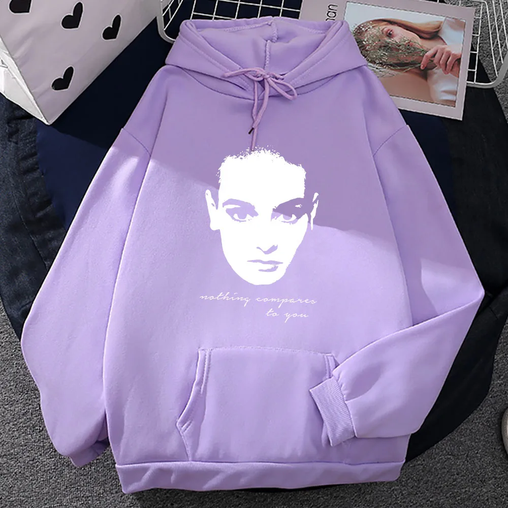 Sinead O'Connor 1966-2023 Print Hoodies Autumn Mens Long Sleeve Sweatshirt with Hooded Comfortable Soft Fleece Streetwear Hoody