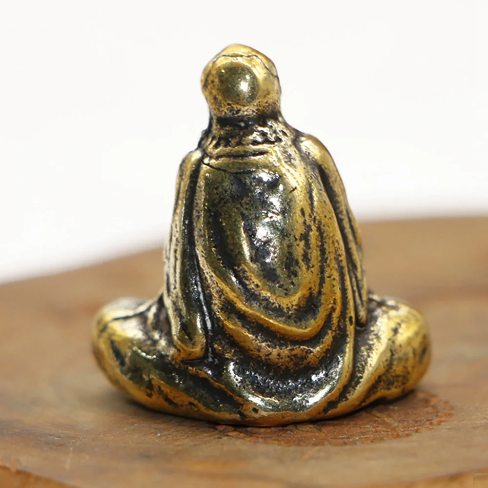 الرجعية النحاس دارما بوذا تمثال صغير Bodhidharma ماستر التماثيل #6