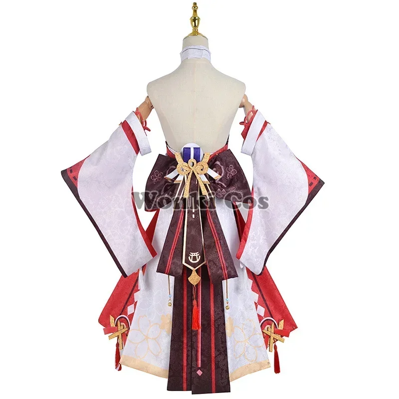 WAT49 Game Impact Miko Guuji Yae Costume with Headwear Cosplay Wig Tail Ears Halloween Party Costum New 2025