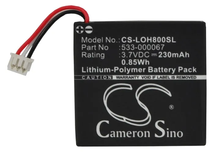 CS 230mAh Battery For Logitech 533-000067 AHB472625PST L/N:1109 L/N:1110 SYNERGY AHB472625PST  Logitech H800