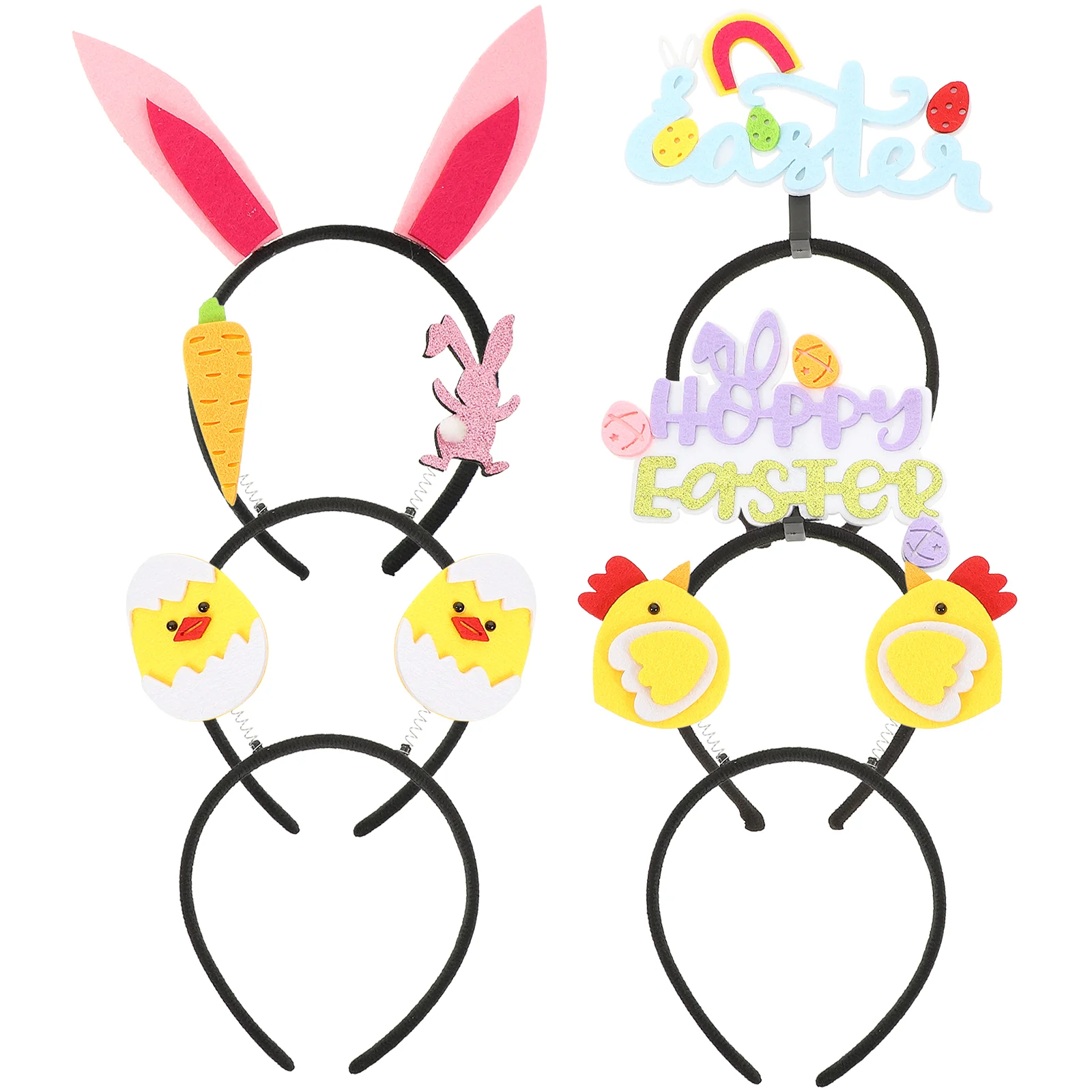 

6 Pcs Bunny Headband Easter Cosplay for Decorations Baby Plastic Party Hair Hoops Women's Bands