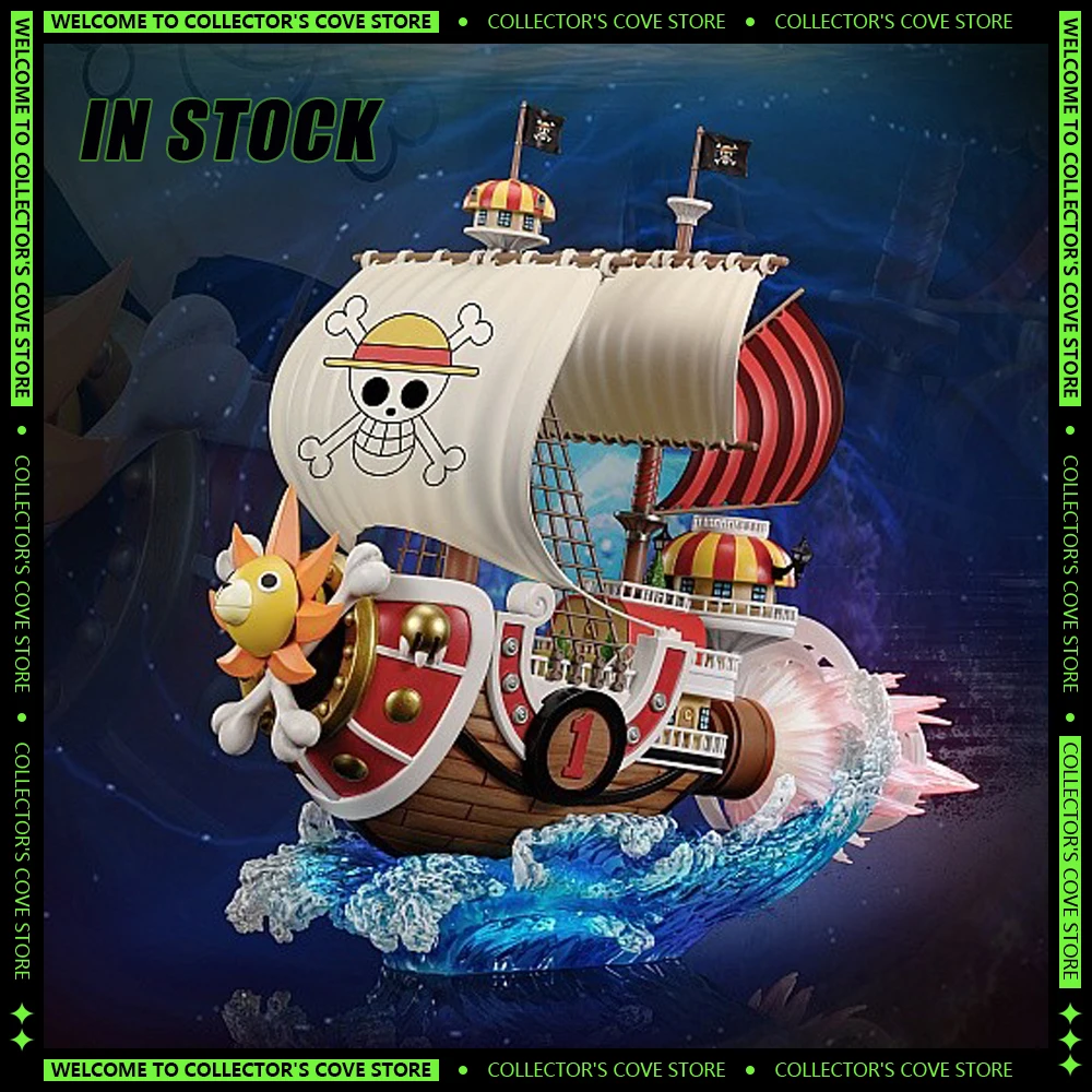 

Цельные фигурки Thousand Sunny, аниме-фигурка Wano Country Thousand Sunny, имитация корабля, статуя из ПВХ, орнамент, игрушки для детей