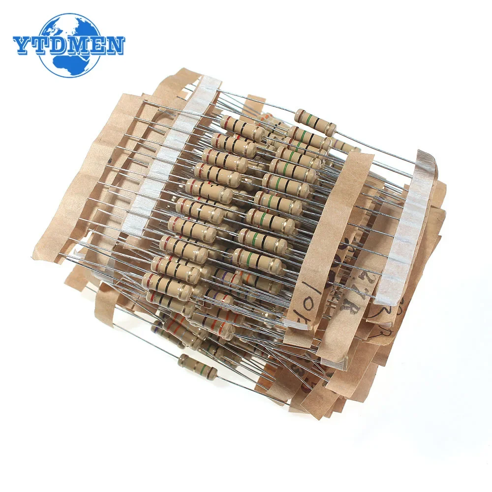 300PCS Resistor Kit 1W 5% 30values X 10pcs Carbon Film Resistance 0.1-750 Ohm ,1K~820K Ohm Resistors Set