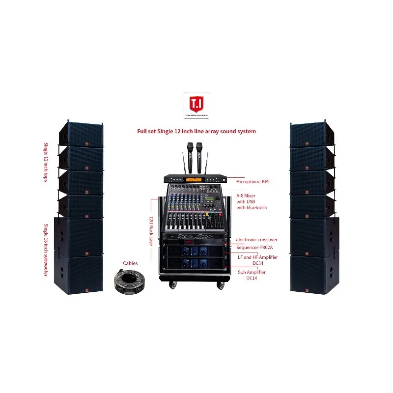 Single 12 Inch Powered Passive Mini Line Array Professional Sound for Church Stage