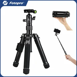 Fotopro Mini Camera Phone Tripod 140CM Lightweight Travel Tripod with Ball Head Phone Mount Detachable Selfie Stick FY810