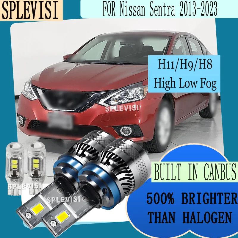 

Warranty 5X Brighter Built-in CANBUS LED High Low Beam Fog Light For Nissan Sentra 2013 2014 2015 2016 2017 2018 2019 2020-2023