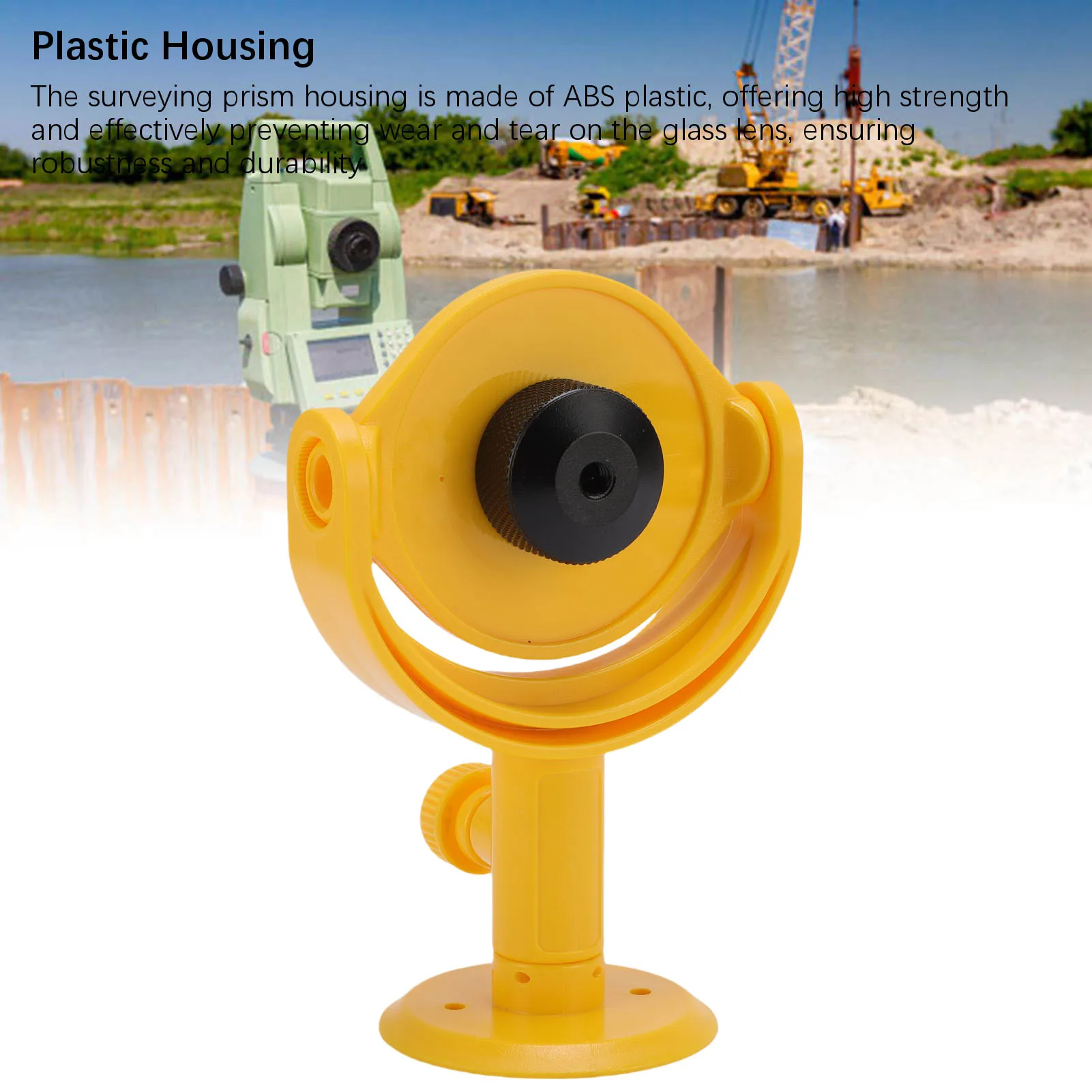 منشور صغير مع قوس منشور قابل للإمالة لمسح المحطة الإجمالية + 17.5 مم عدسة زجاجية بصرية ثابتة غطاء أصفر