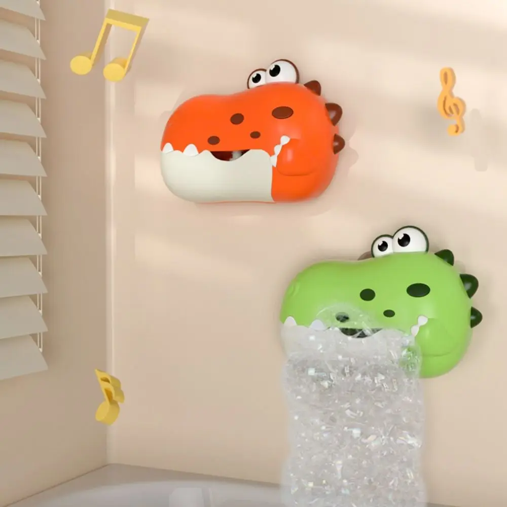 

Dinosaur Shape Bath Bubble Maker Electric Music Bubble Machine Automatic Suction Cup Bathtub Bubble Machine Children