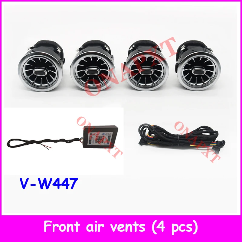 Led Voor Benz A/C/E/S/V/Cla/Gla/Glc W176 W205 w213 W222 W447 W117 W156 X253 Bluetooth App Nozzle Omgevingslicht Air Vent Turbine