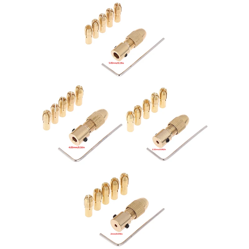 7pcs/setElectric Motor Shaft Mini Drill Chuck Fixture 0.3mm-3.0mm Small To Drill Bit