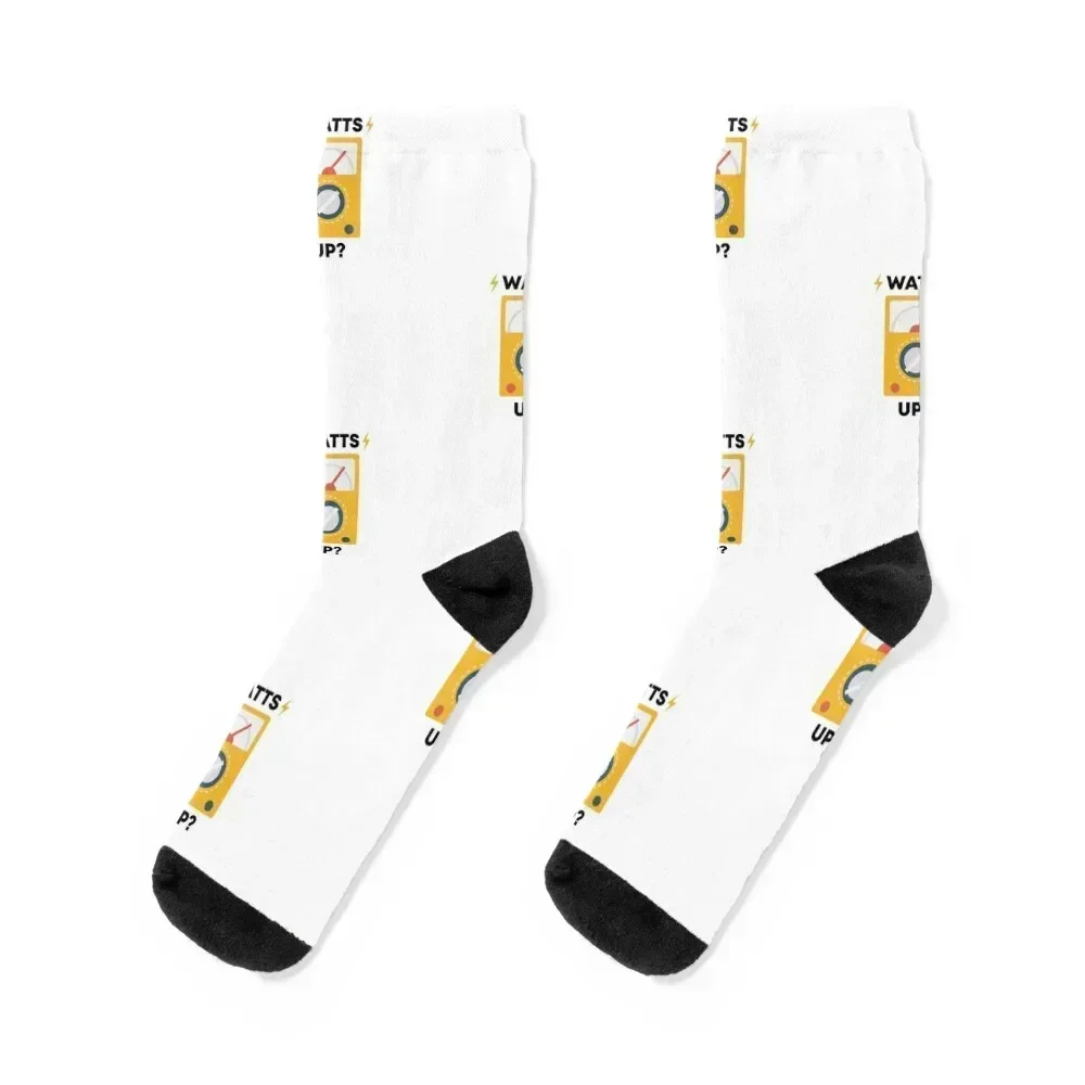 

Watts Up! I am an Electrician Socks Lots bright garter Rugby ankle Women Socks Men's