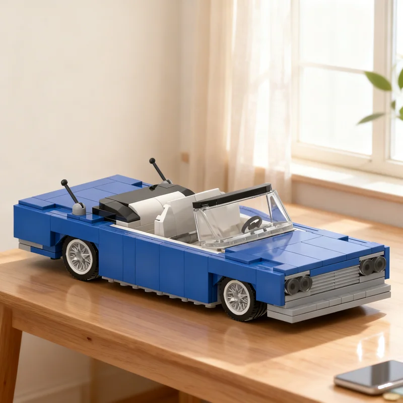 294pcs MOC 1964 Chevy Impala Working Hydraulics Diy Building Blocks Kit Creative Set Challenge Starship Toy Gift For Hobbyists